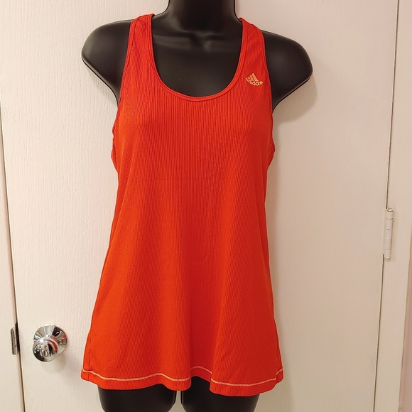 adidas Tops - 💜3/$18 ADIDAS orange racer back tank top